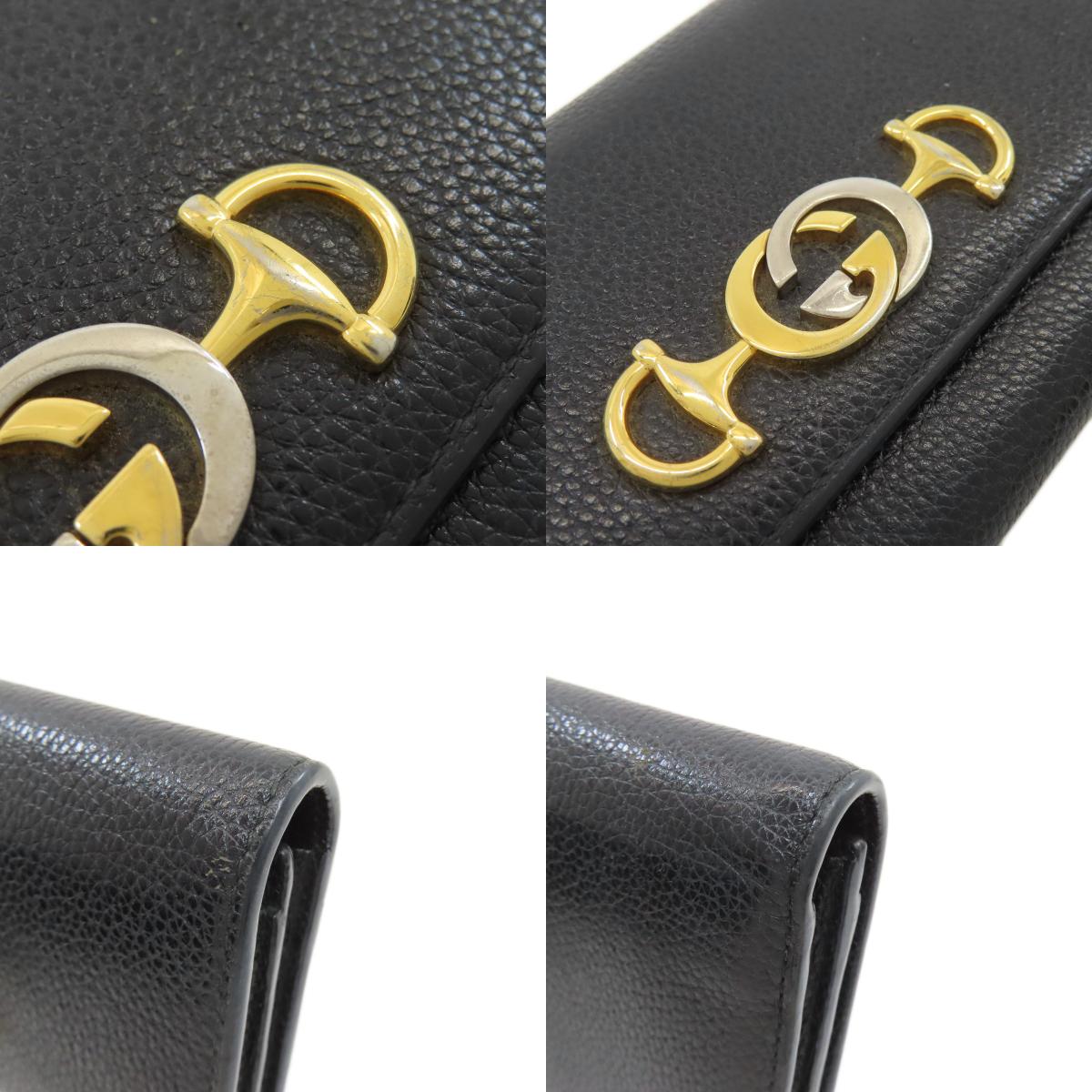 GUCCI 573612 Zumi Continental Wallet Long wallet (with coin pocket) Leather Ladies [Used]