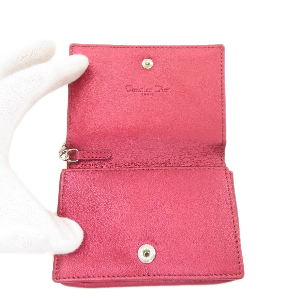 CHRISTIAN DIOR Canage Card Case Enamel Ladies [Used]