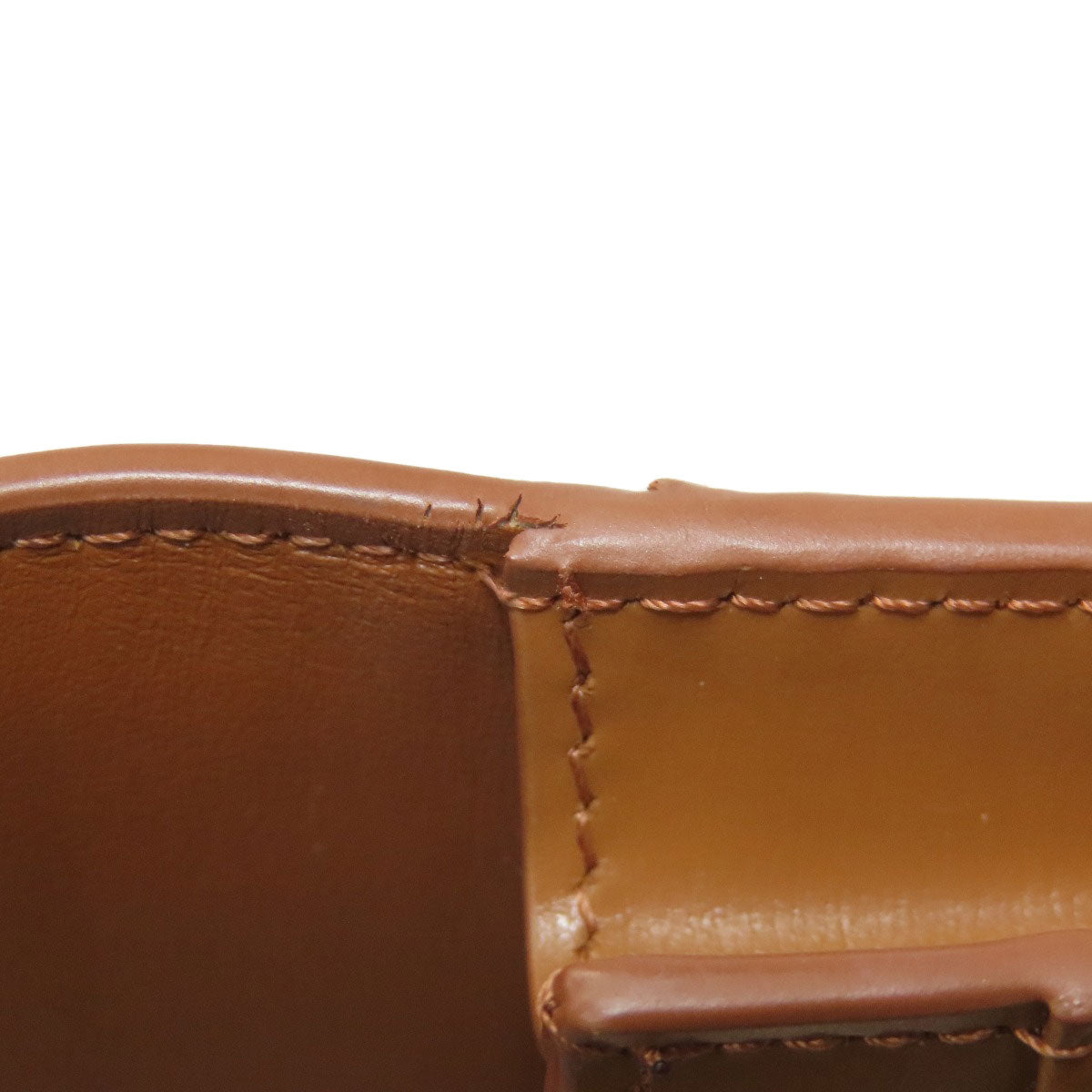 CELINE Triomphe Card Case Leather Ladies [Used]