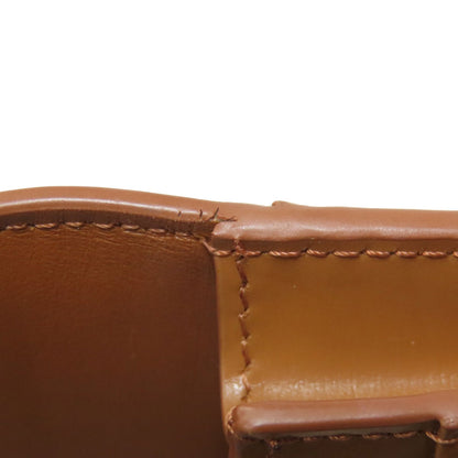 CELINE Triomphe Card Case Leather Ladies [Used]
