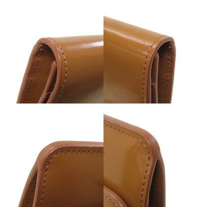 CELINE Triomphe Card Case Leather Ladies [Used]