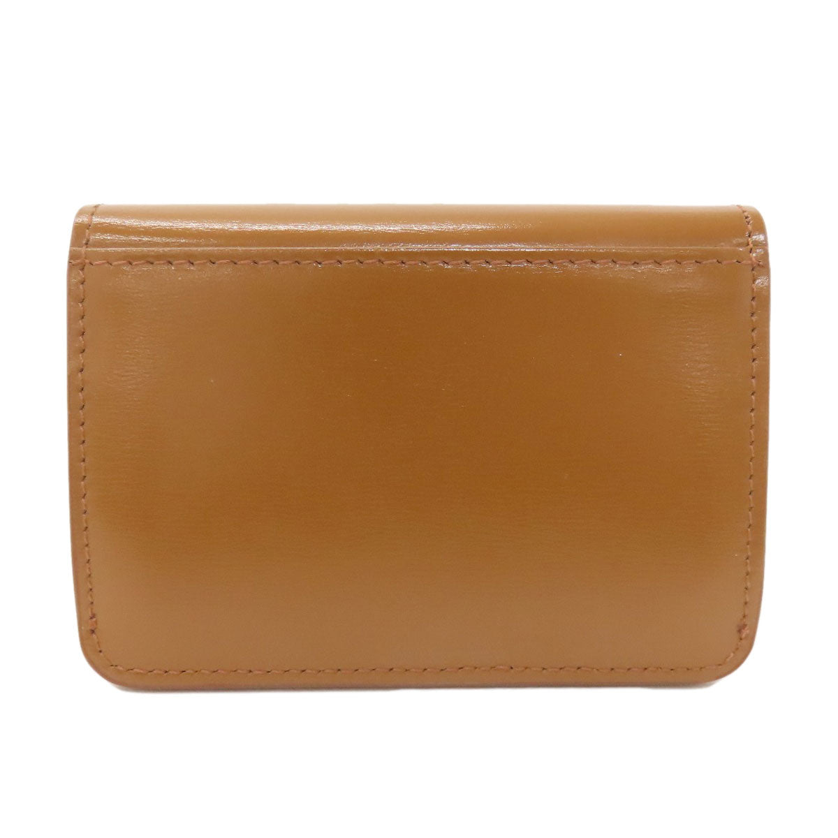 CELINE Triomphe Card Case Leather Ladies [Used]