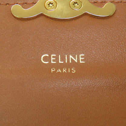 CELINE Triomphe Card Case Leather Ladies [Used]