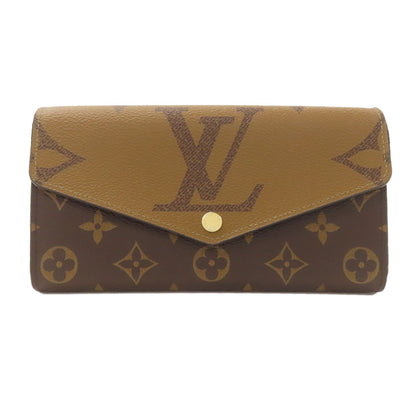 LOUIS VUITTON M80726 Portefeiulle Â· Sarah Long wallet (with coin pocket) Monogram reverse Ladies [Used]