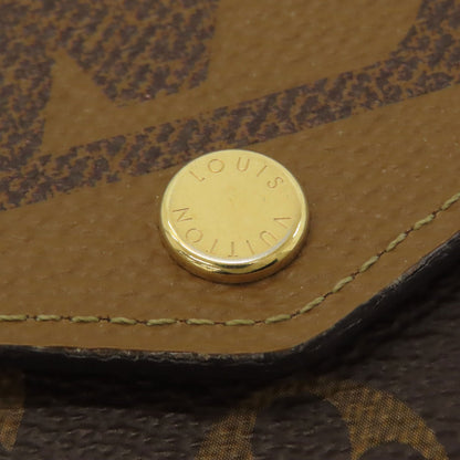 LOUIS VUITTON M80726 Portefeiulle Â· Sarah Long wallet (with coin pocket) Monogram reverse Ladies [Used]