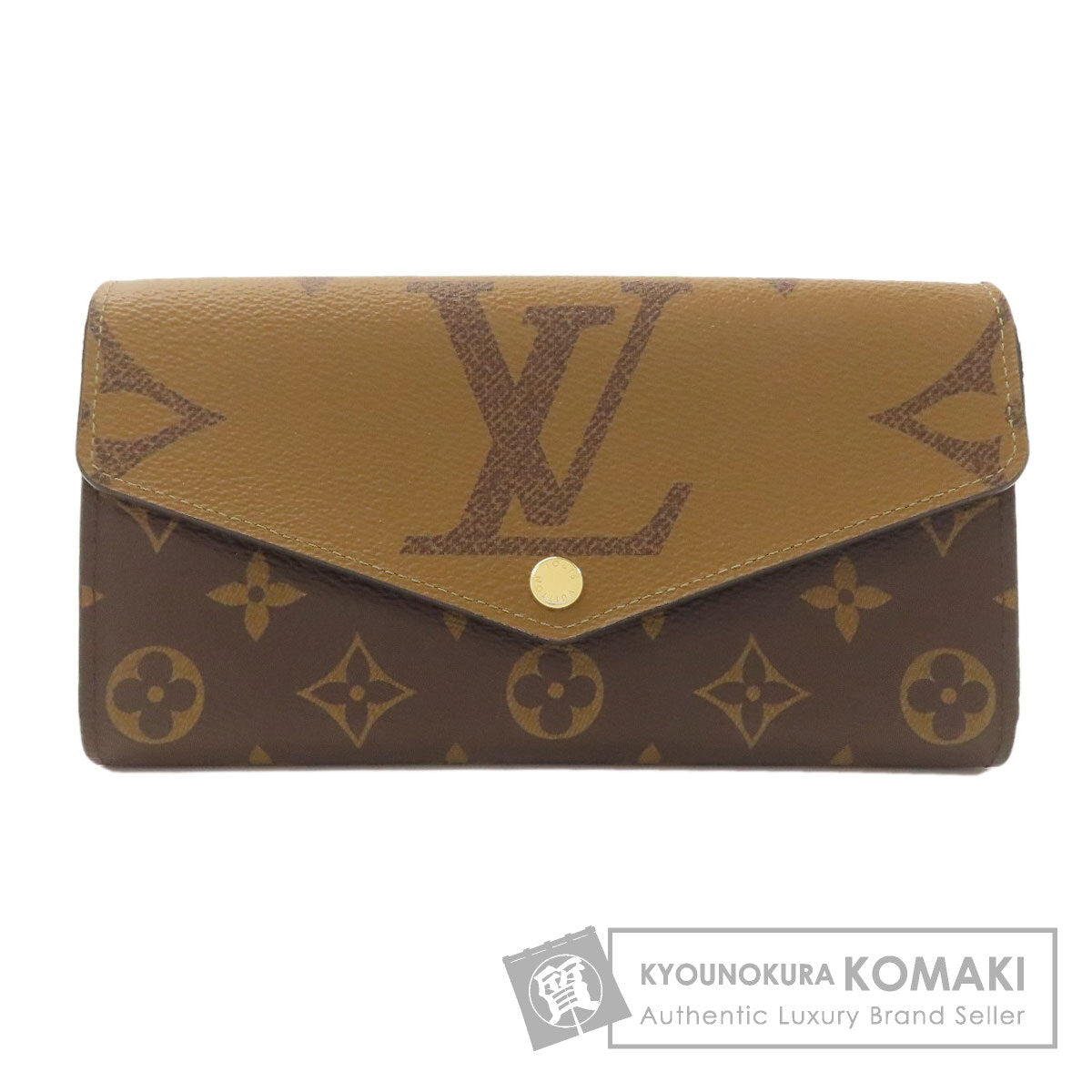 LOUIS VUITTON M80726 Portefeiulle Â· Sarah Long wallet (with coin pocket) Monogram reverse Ladies [Used]