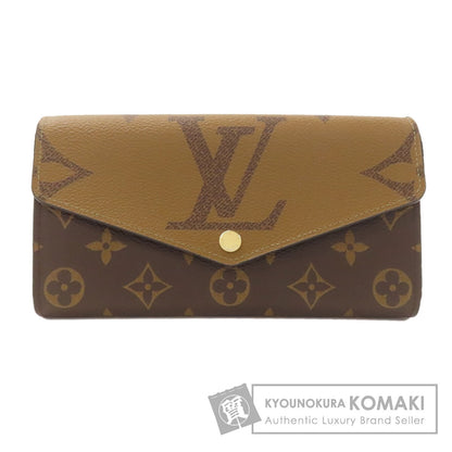 LOUIS VUITTON M80726 Portefeiulle Â· Sarah Long wallet (with coin pocket) Monogram reverse Ladies [Used]