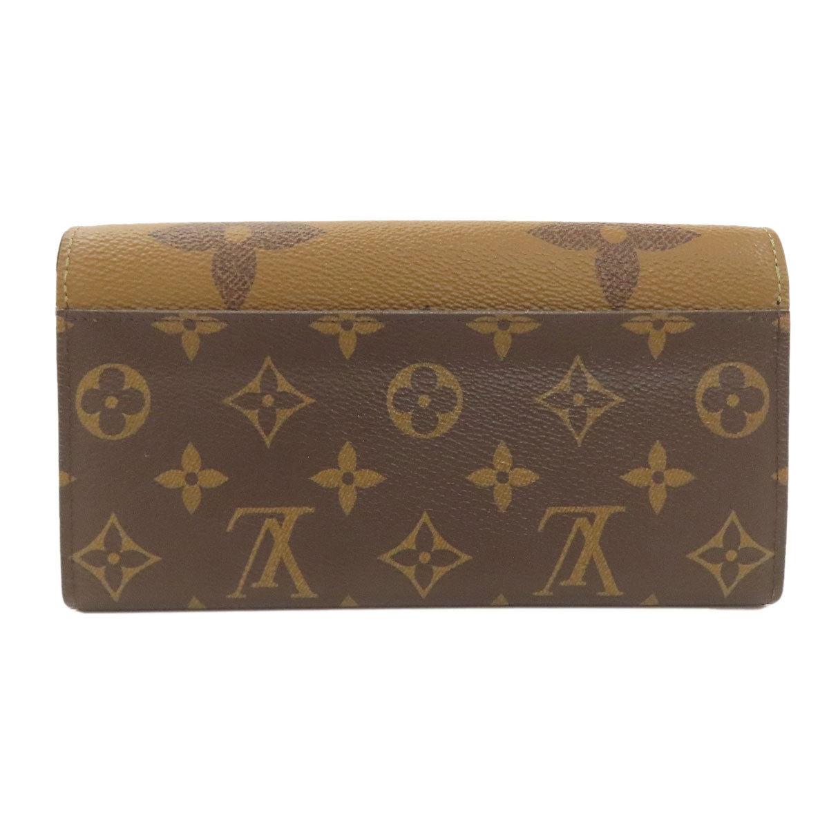 LOUIS VUITTON M80726 Portefeiulle Â· Sarah Long wallet (with coin pocket) Monogram reverse Ladies [Used]