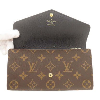 LOUIS VUITTON M80726 Portefeiulle Â· Sarah Long wallet (with coin pocket) Monogram reverse Ladies [Used]