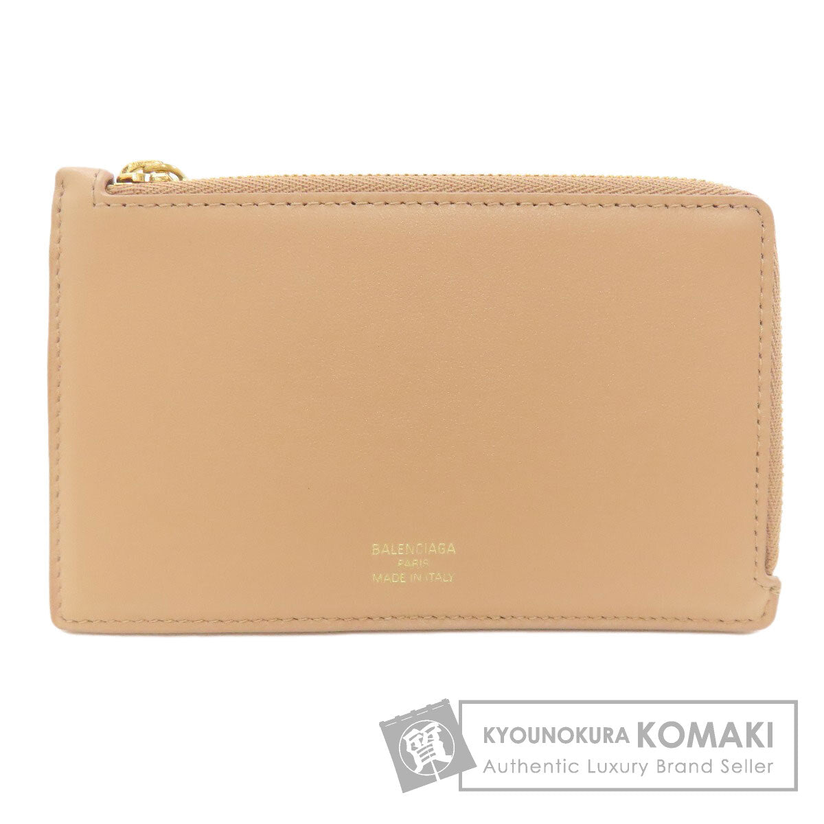 BALENCIAGA 736734 Fragment case coin purse Leather Ladies [Used]