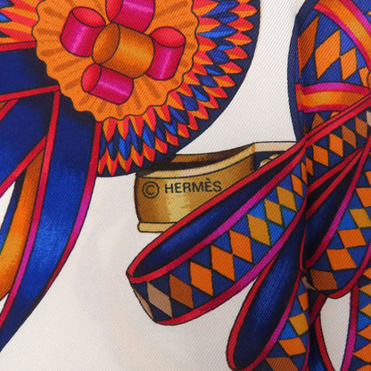 HERMES Carre90 horse ribbon decoration Scarf Silk Ladies [Used]