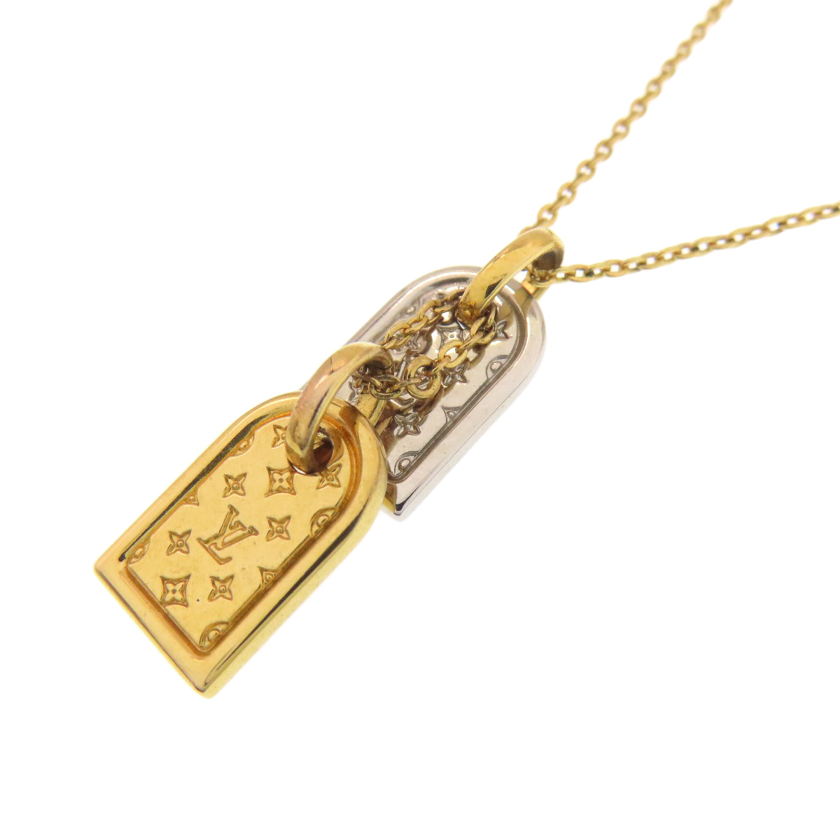 LOUIS VUITTON M63141 Nanogram Necklace Metal Ladies [Used]