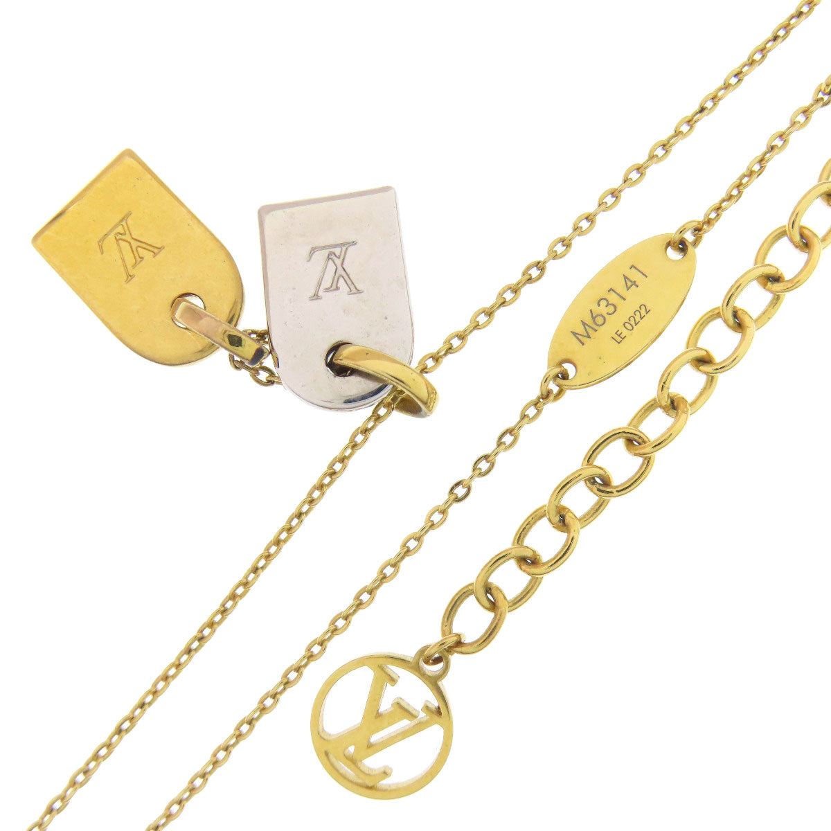 LOUIS VUITTON M63141 Nanogram Necklace Metal Ladies [Used]