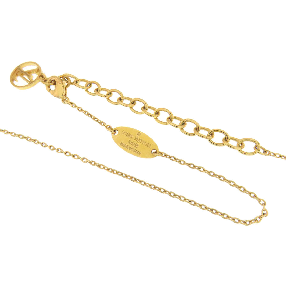 LOUIS VUITTON M63141 Nanogram Necklace Metal Ladies [Used]