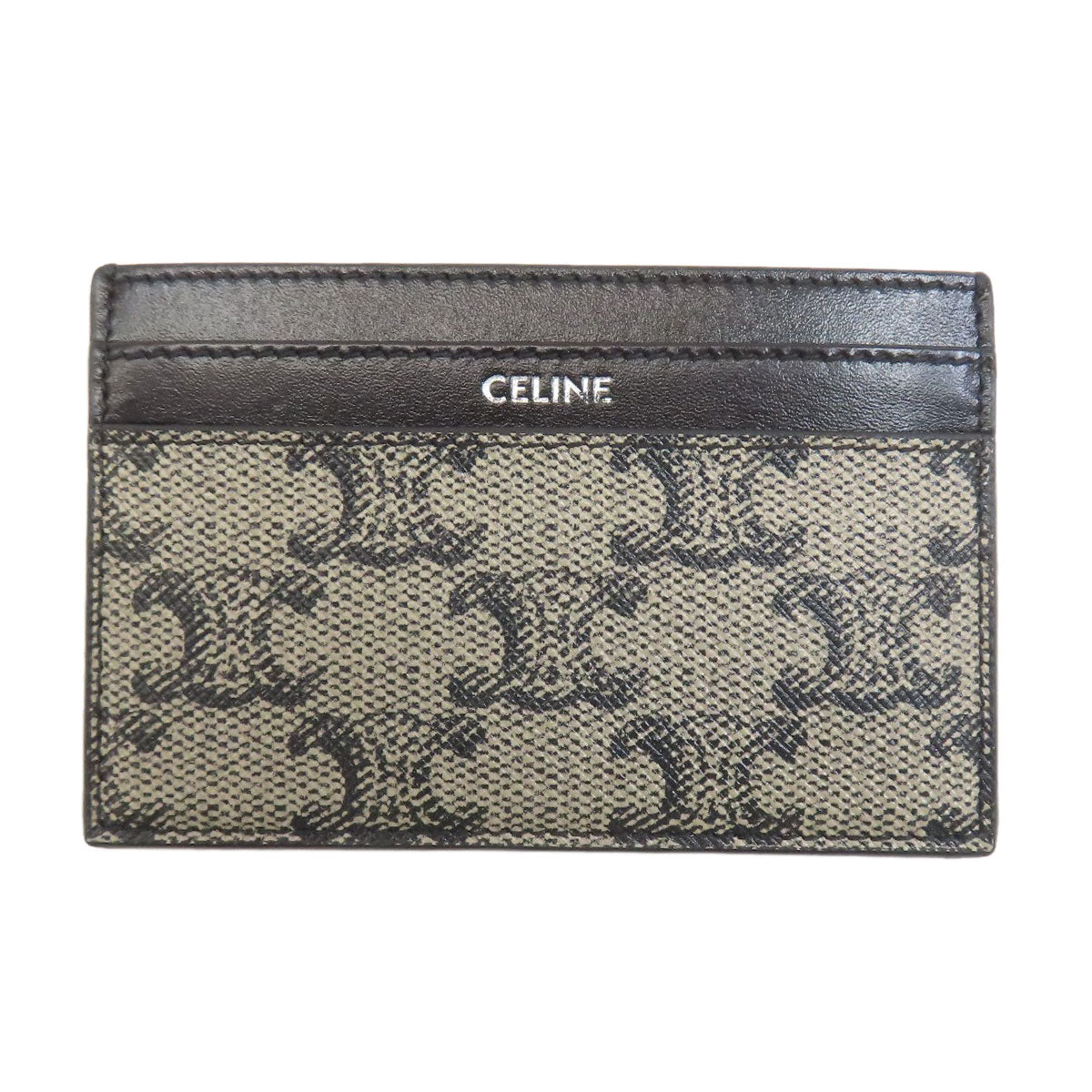 CELINE Triomphe Card Case PVC Ladies [Used]