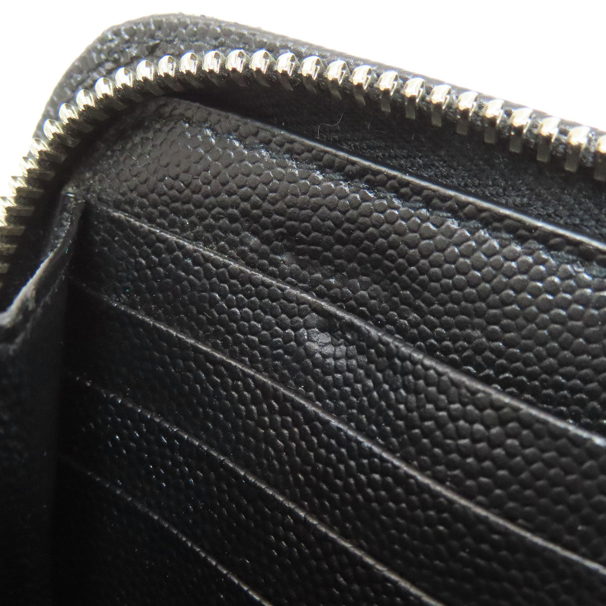 SAINT LAURENT Zip Around Long wallet (with coin pocket) Calf Ladies [Used]