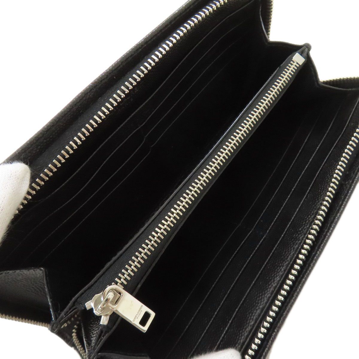 SAINT LAURENT Zip Around Long wallet (with coin pocket) Calf Ladies [Used]