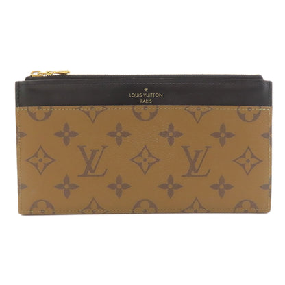 LOUIS VUITTON M80390 Slim purse Long wallet (with coin pocket) Monogram reverse Ladies [Used]