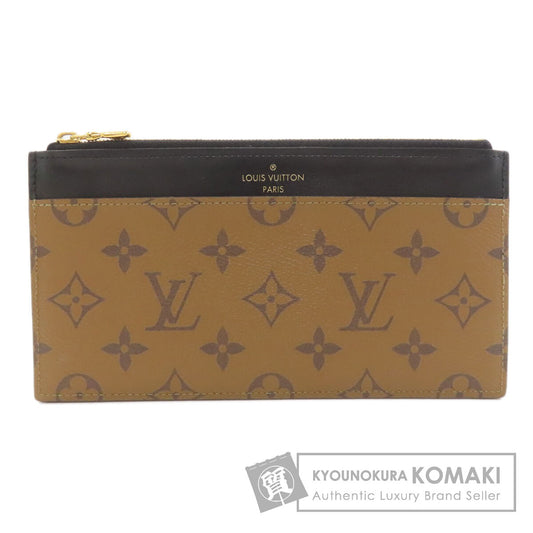LOUIS VUITTON M80390 Slim purse Long wallet (with coin pocket) Monogram reverse Ladies [Used]