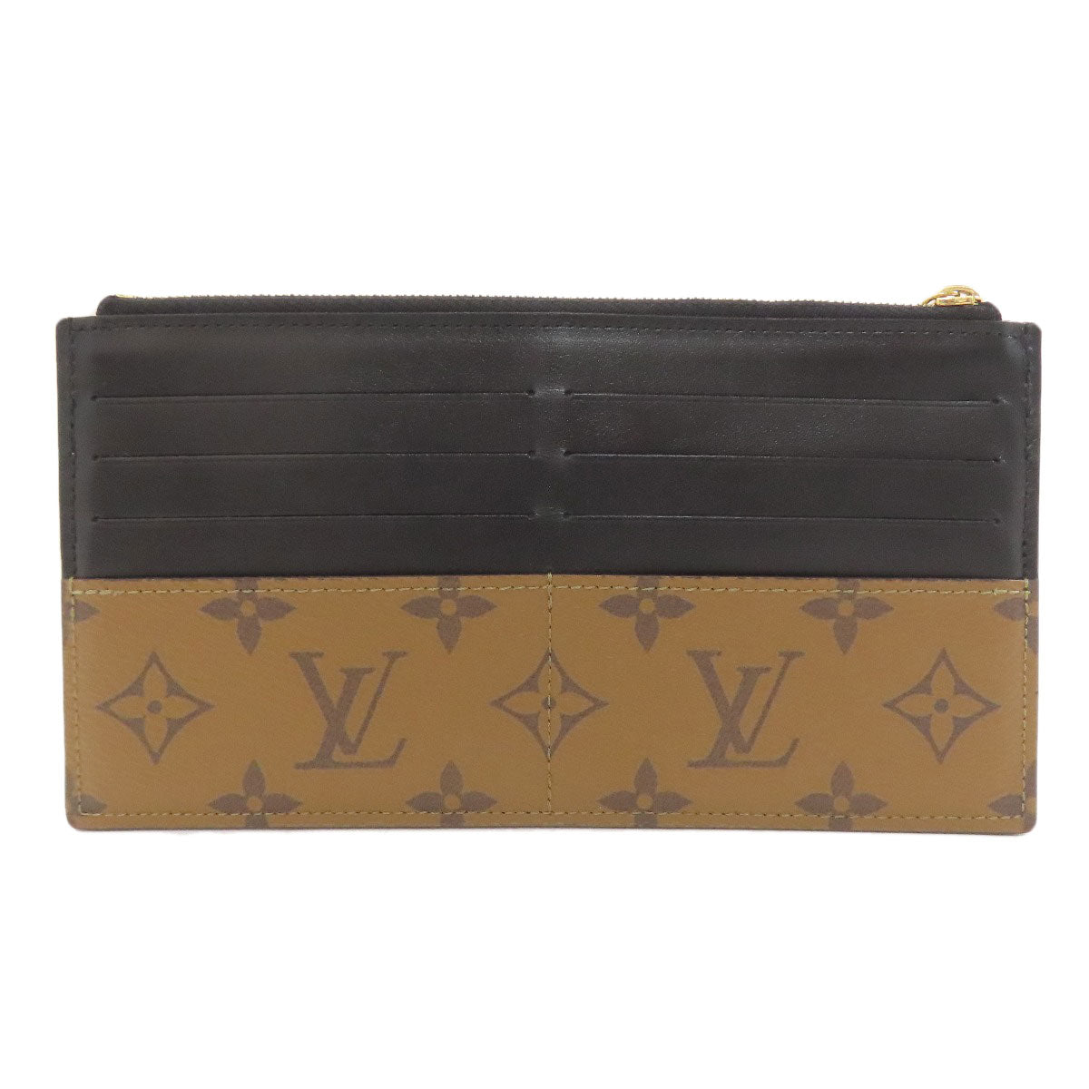LOUIS VUITTON M80390 Slim purse Long wallet (with coin pocket) Monogram reverse Ladies [Used]
