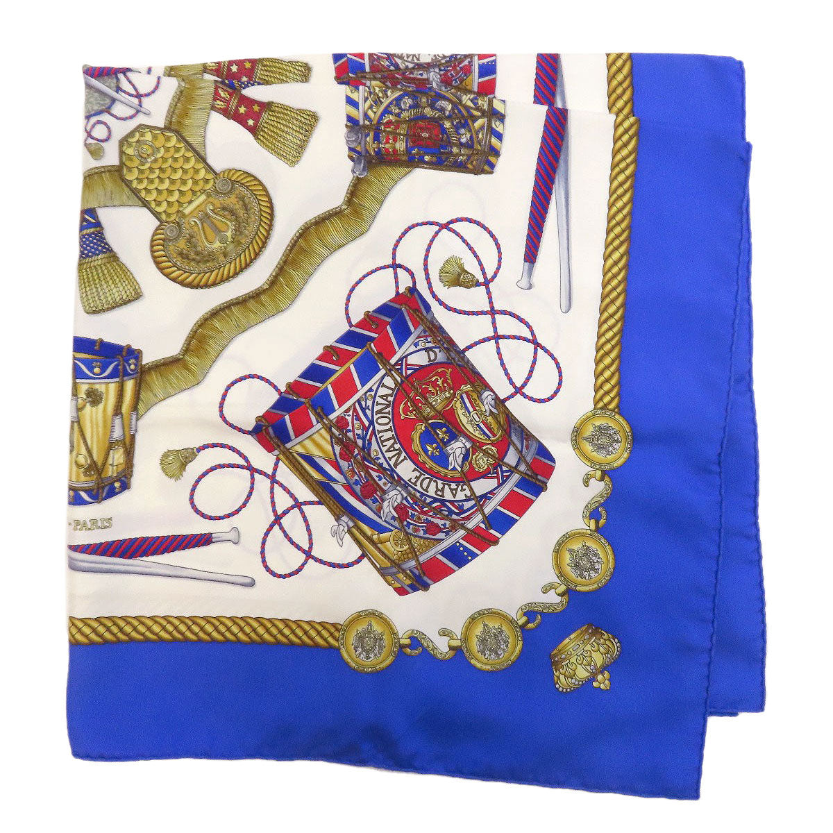 HERMES Carre90 Tambour drum Scarf Silk Ladies [Used]