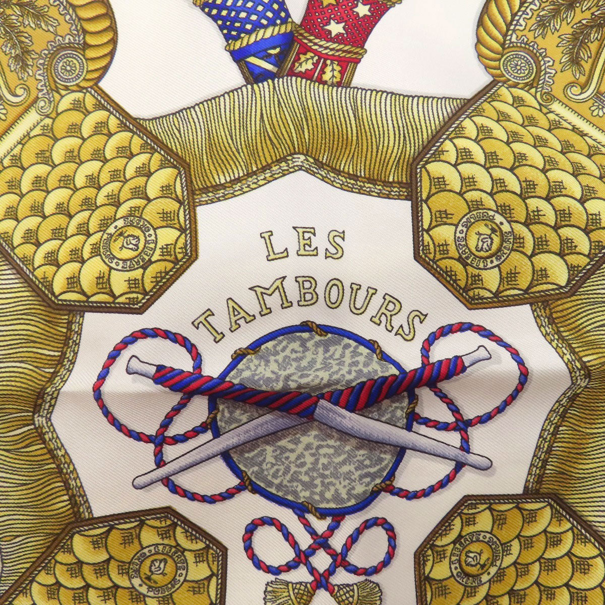 HERMES Carre90 Tambour drum Scarf Silk Ladies [Used]