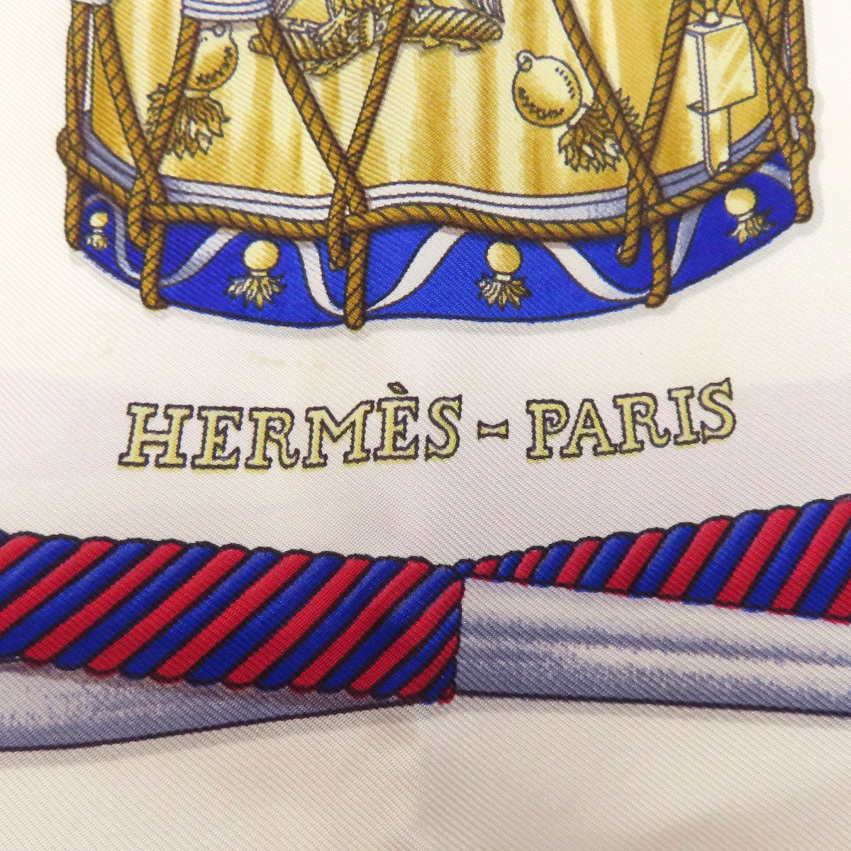 HERMES Carre90 Tambour drum Scarf Silk Ladies [Used]
