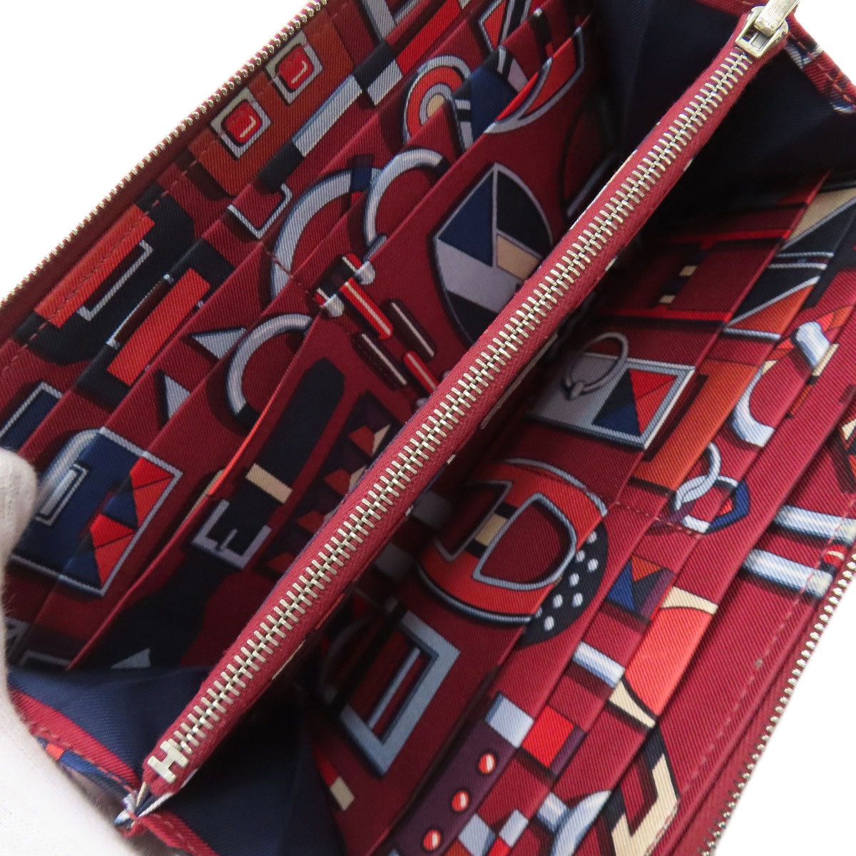 HERMES Azap Silkin Long SilverHardware Long wallet (with coin pocket) Epsom Ladies [Used]
