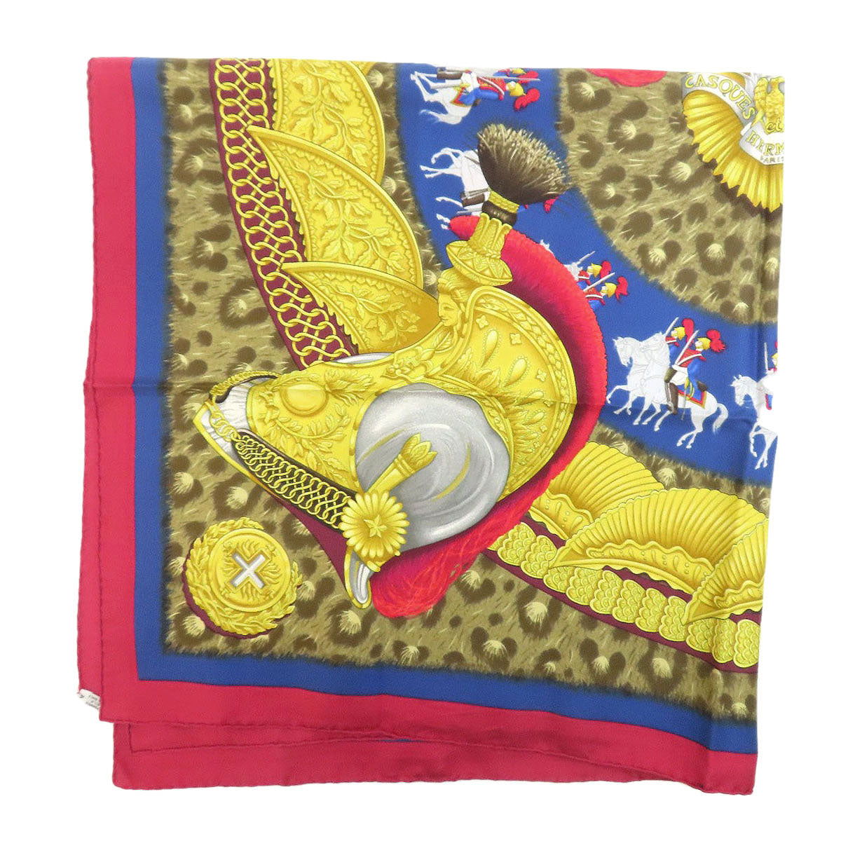 HERMES Carre90 Faceless Helmet Scarf Silk Ladies [Used]