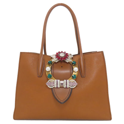 MIUMIU 5BG059 Mew Lady Tote Bag Calf Ladies [Used]