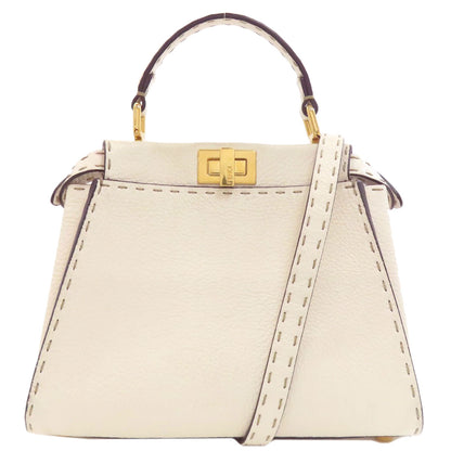 FENDI Peekaboo Mini Selleria 2WAY Handbag Calf Ladies [Used]