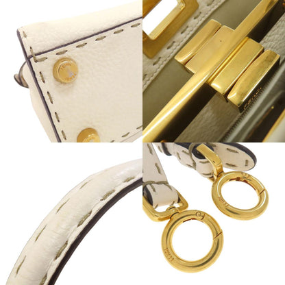 FENDI Peekaboo Mini Selleria 2WAY Handbag Calf Ladies [Used]