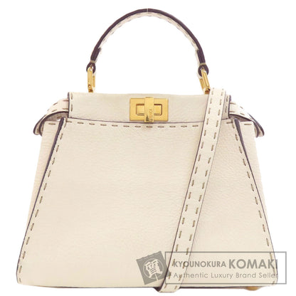 FENDI Peekaboo Mini Selleria 2WAY Handbag Calf Ladies [Used]