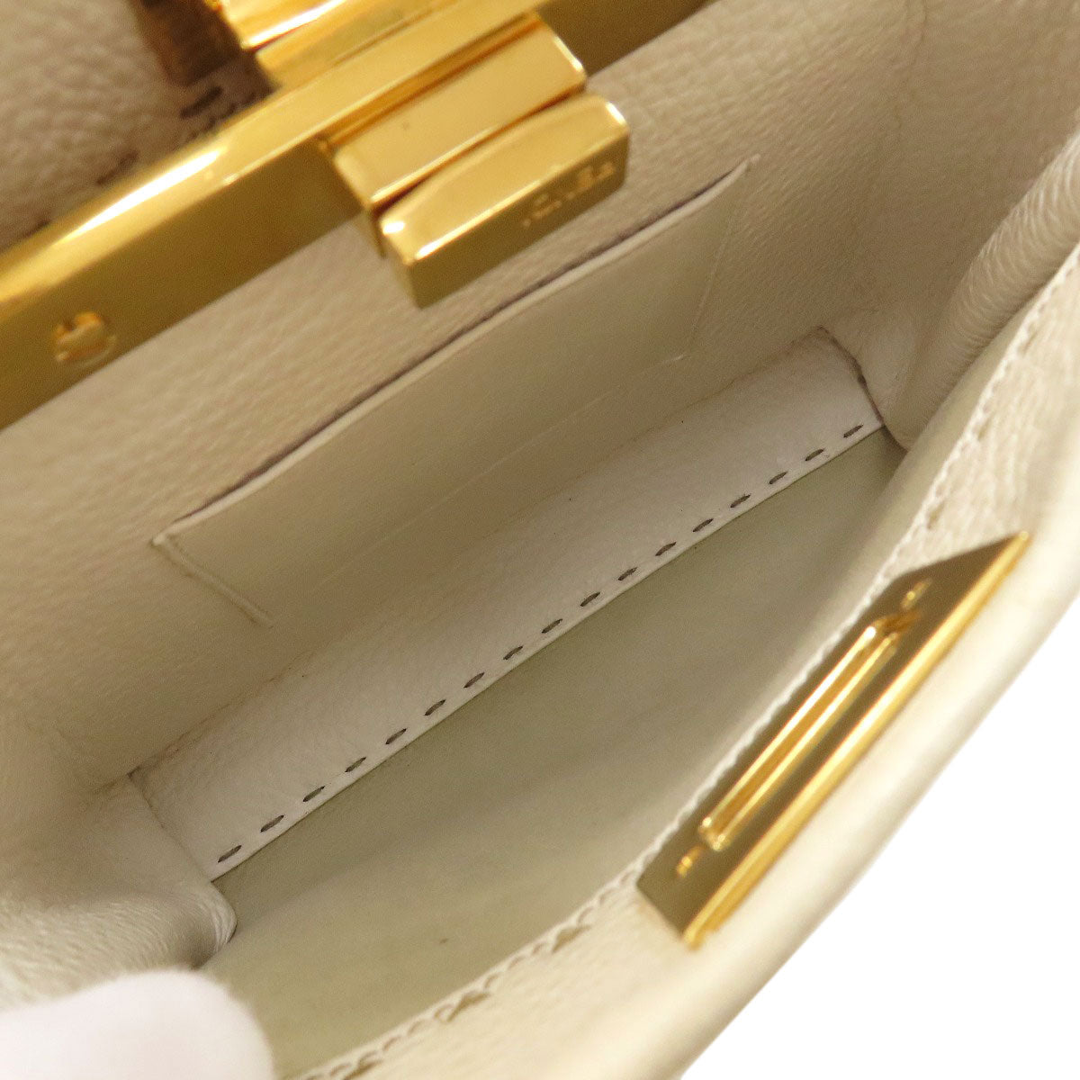 FENDI Peekaboo Mini Selleria 2WAY Handbag Calf Ladies [Used]