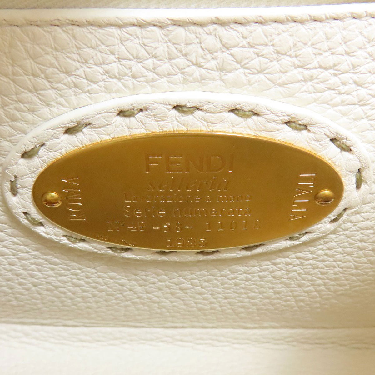 FENDI Peekaboo Mini Selleria 2WAY Handbag Calf Ladies [Used]