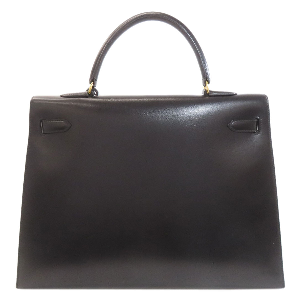 HERMES Kelly 35 Outside Stitch Gold Hardware Handbag Box calf Ladies [Used]