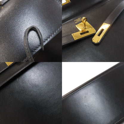 HERMES Kelly 35 Outside Stitch Gold Hardware Handbag Box calf Ladies [Used]