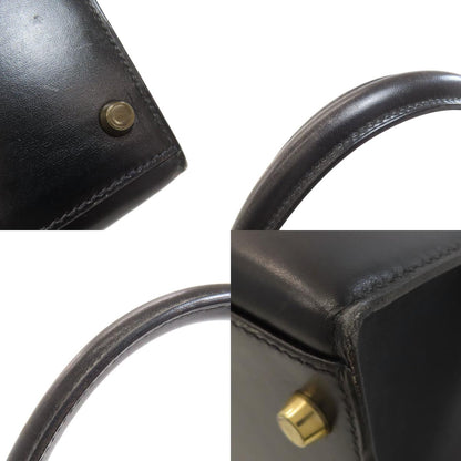 HERMES Kelly 35 Outside Stitch Gold Hardware Handbag Box calf Ladies [Used]