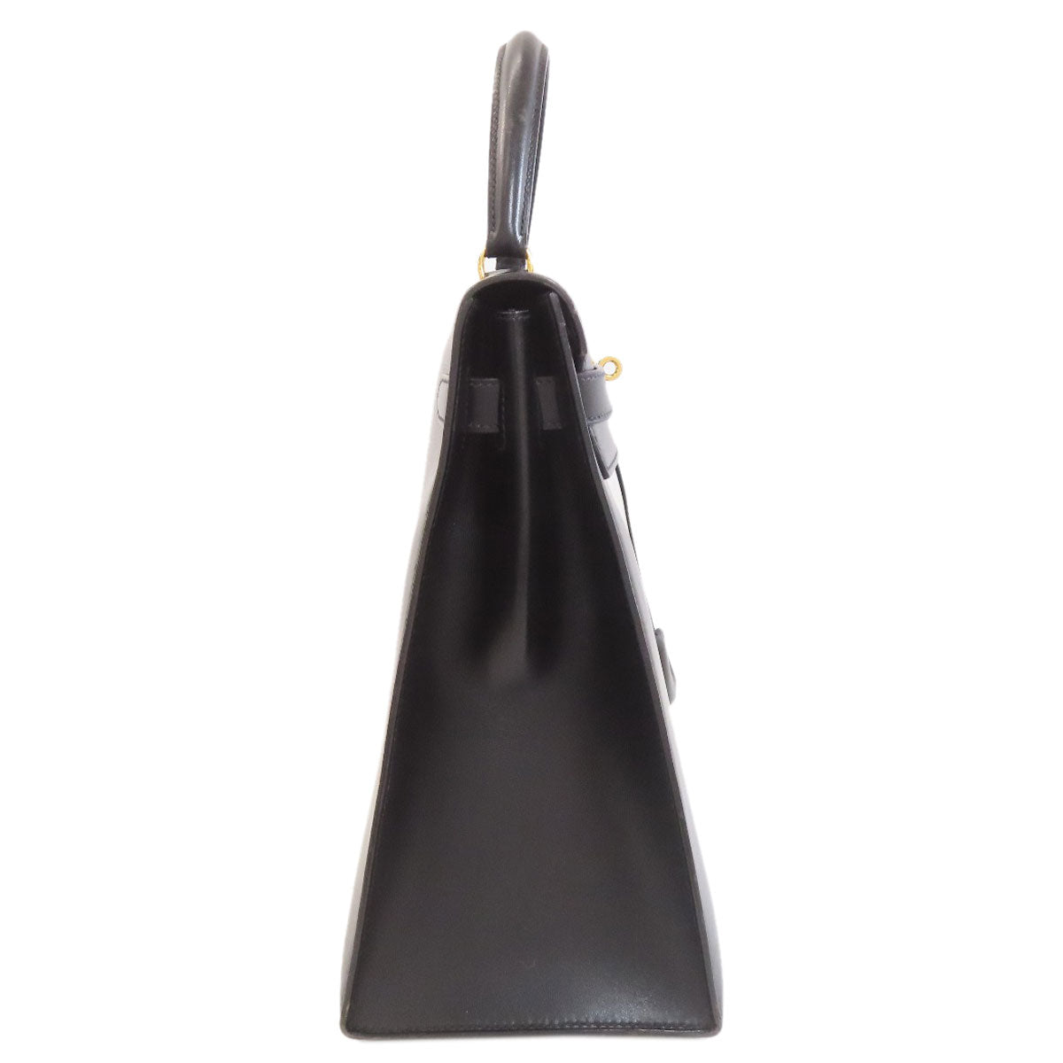 HERMES Kelly 35 Outside Stitch Gold Hardware Handbag Box calf Ladies [Used]