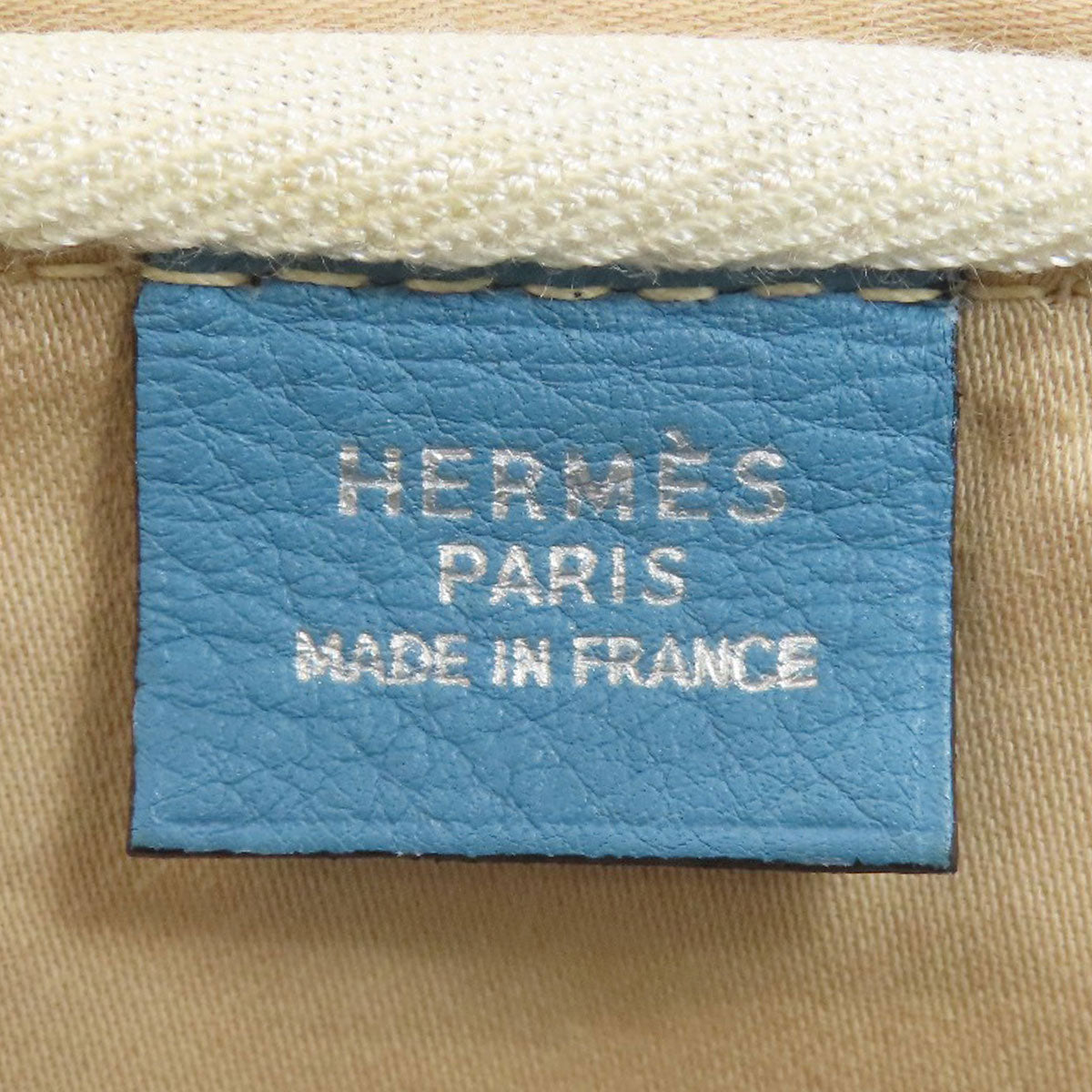 HERMES Victoria 50 Blue Jean SilverHardware Handbag Tower ash Ladies [Used]