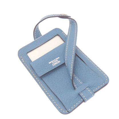 HERMES Victoria 50 Blue Jean SilverHardware Handbag Tower ash Ladies [Used]