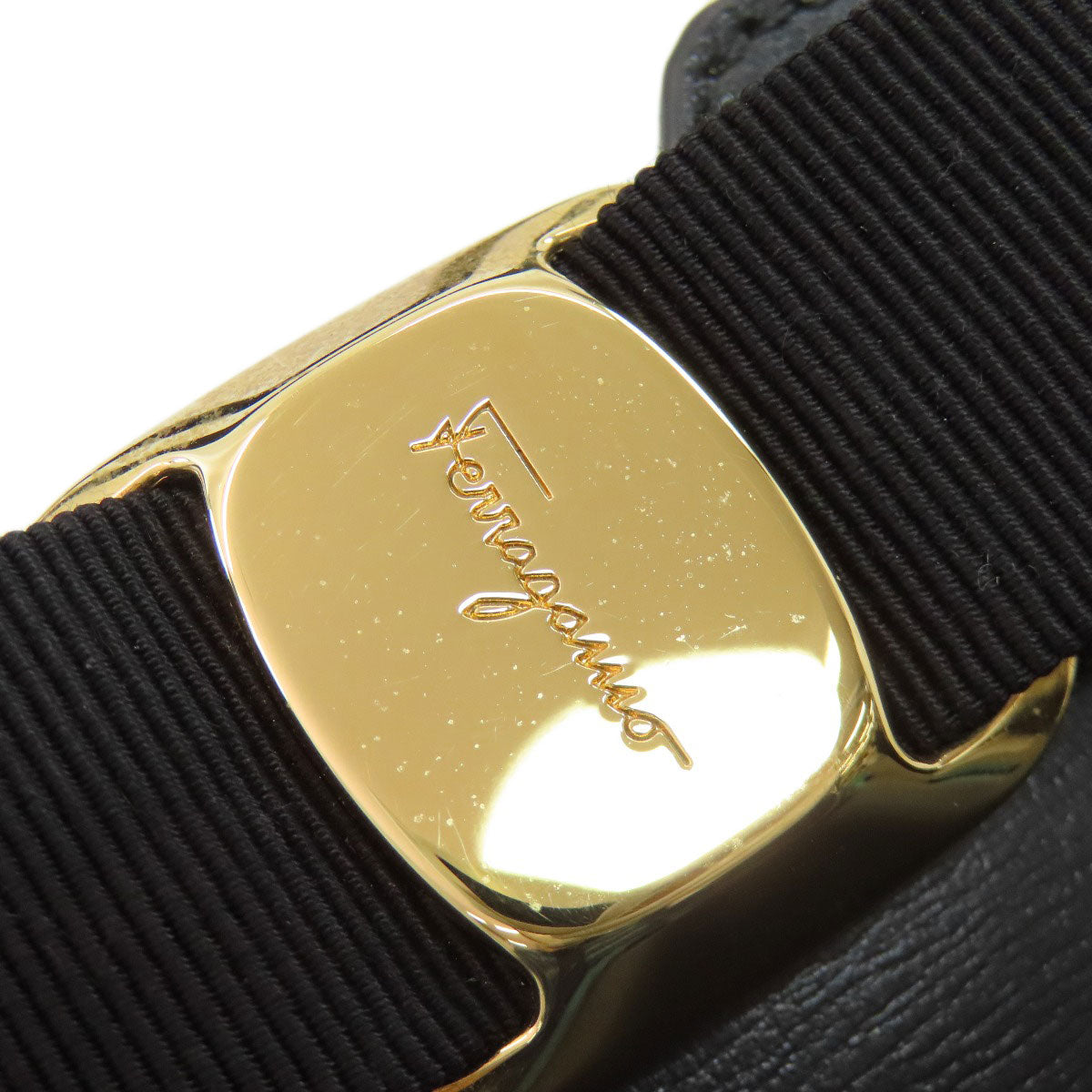 Salvatore Ferragamo Vala Ribbon 2WAY Handbag Leather Ladies [Used]