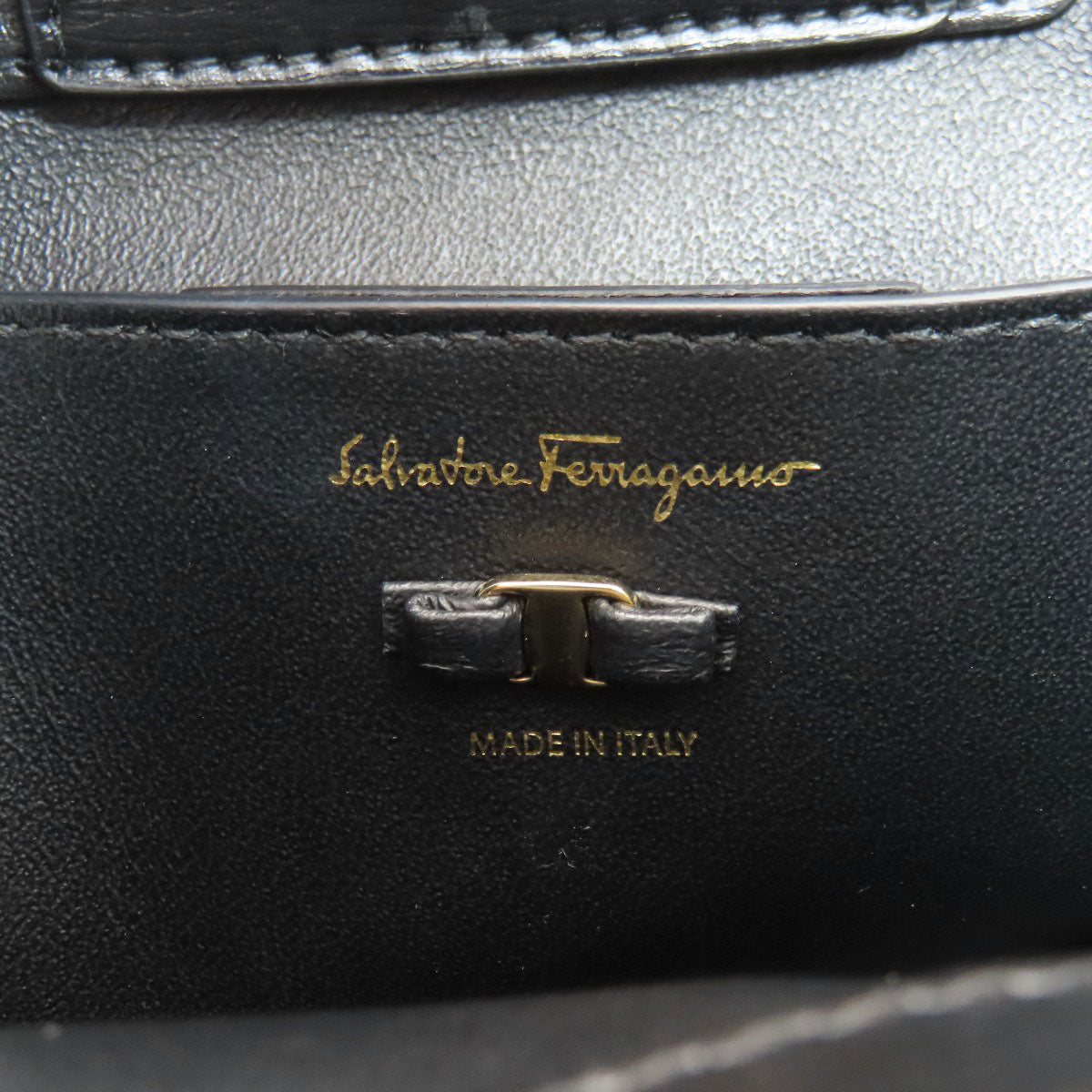 Salvatore Ferragamo Vala Ribbon 2WAY Handbag Leather Ladies [Used]