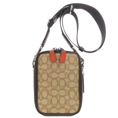 COACH CH097 Stanton Crossbody Signature Shoulder Bag Canvas LeatherLadies [Used]