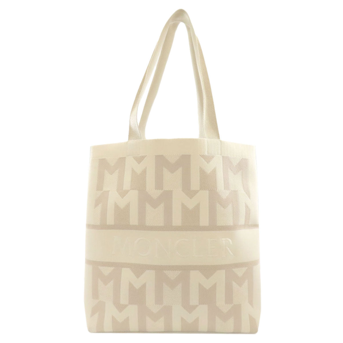 MONCLER Logo pattern Tote Bag Knit Ladies [Used]