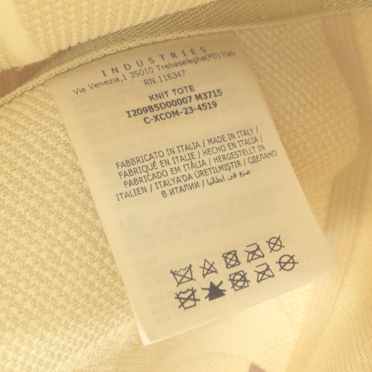 MONCLER Logo pattern Tote Bag Knit Ladies [Used]