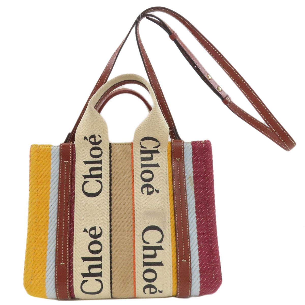 クロエ ウッディ スモール 2WAY ハンドバッグ キャンバス レディース 【中古】【CHLOE】