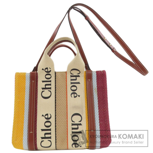 クロエ ウッディ スモール 2WAY ハンドバッグ キャンバス レディース 【中古】【CHLOE】
