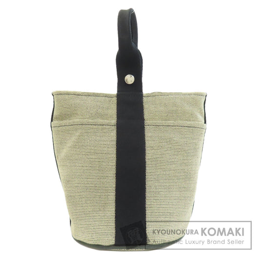 HERMES Saxo SilverHardware Handbag Canvas Ladies [Used]