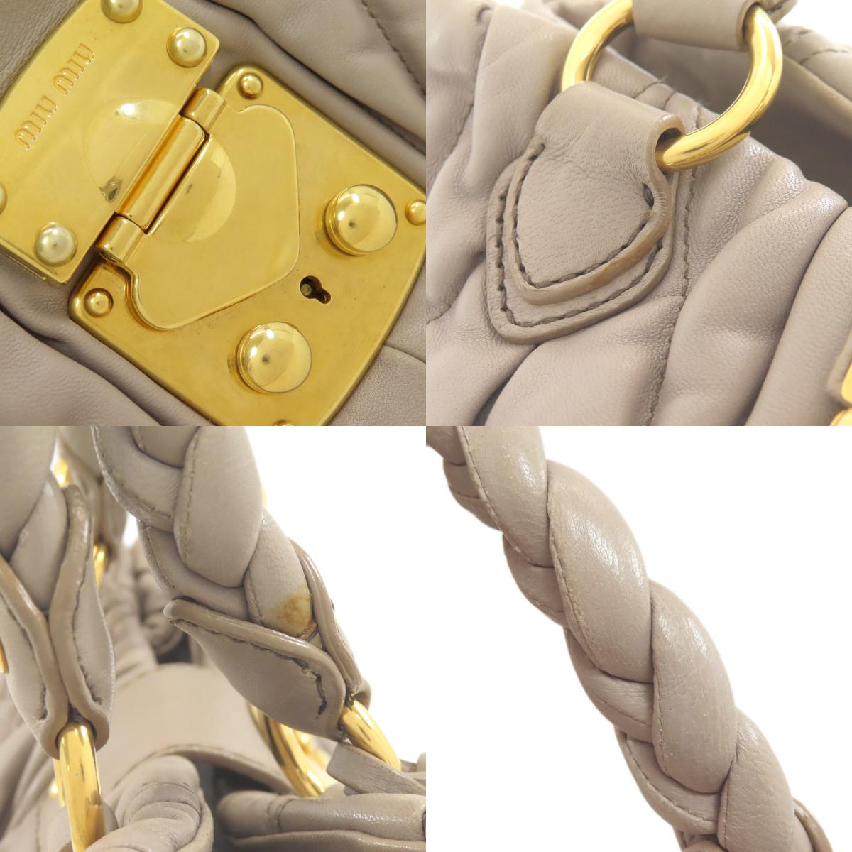MIUMIU Materasse Handbag Calf Ladies [Used]